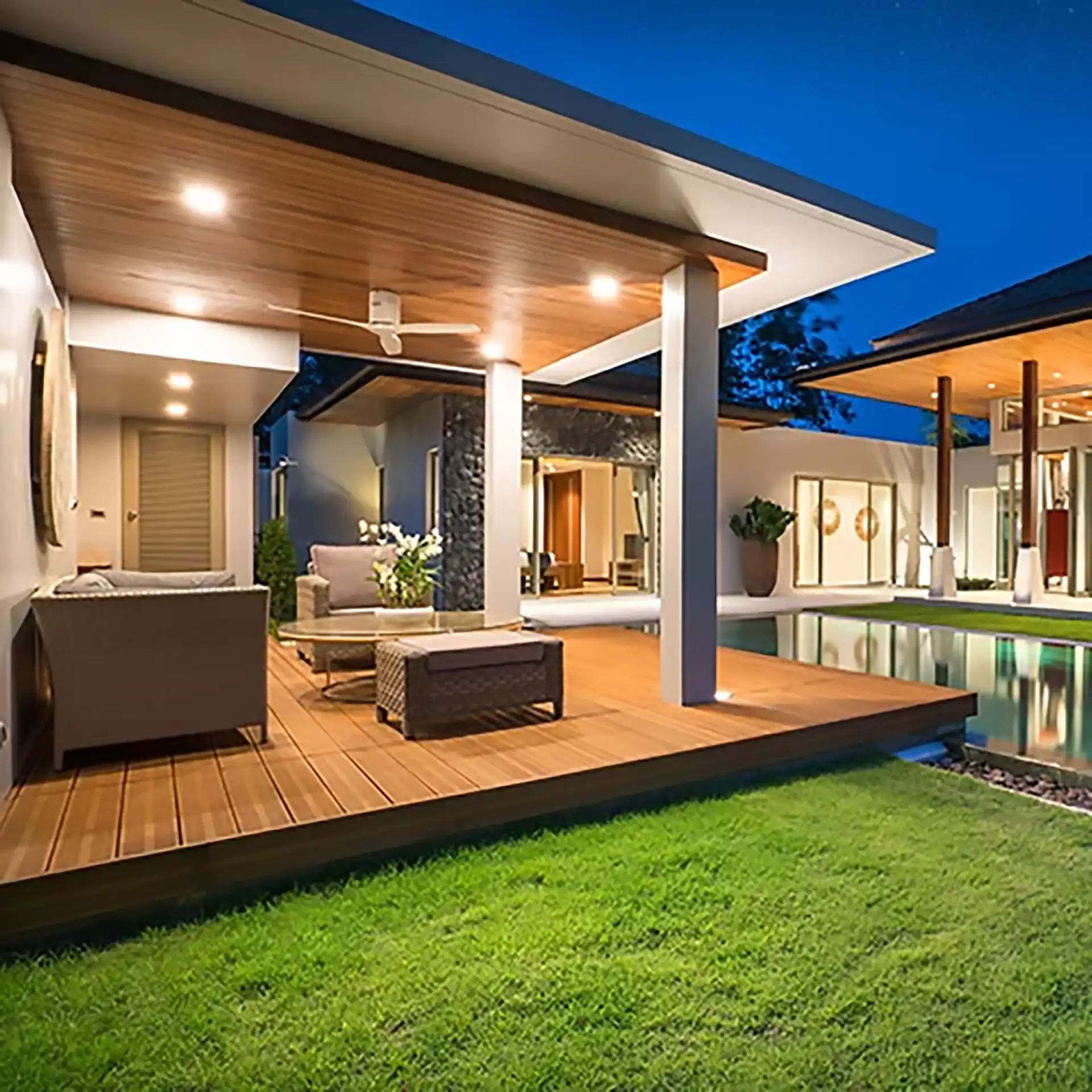 photo of a covered porch that creates an outdoor room